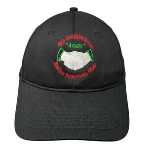 Old Neighborhood Italian American Club Strapback Hat Black One Size